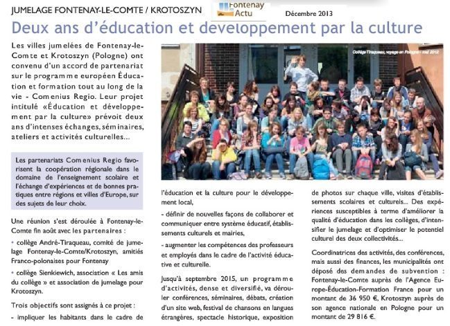 LE PARTENARIAT COMENIUS