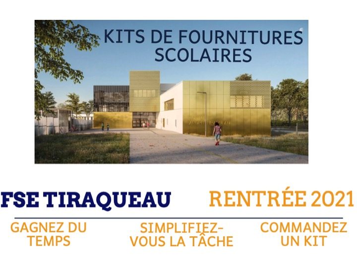 COMMANDE DE KITS DE FOURNITURES SCOLAIRES RENTRÉE 2021