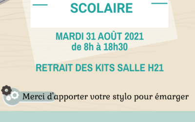 RETRAIT KITS DE RENTRÉE SCOLAIRE