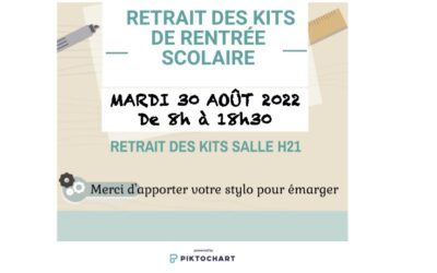 RETRAIT DES KITS DE RENTRÉE SCOLAIRE