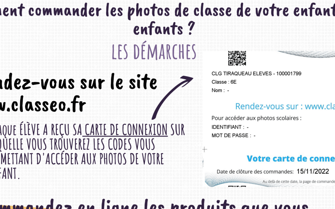 COMMANDE PHOTOS DE CLASSE