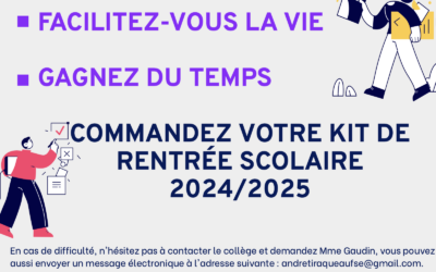 KITS DE RENTRÉE SCOLAIRE